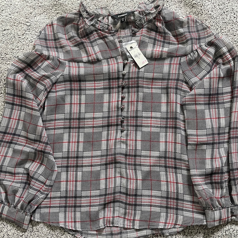 Express Plaid Blouse